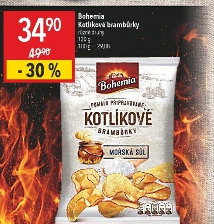 Brambůrky kotlíkové Bohemia Chips