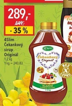 Čekankový sirup 4Slim