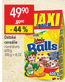 Cereálie Čokoládové kuličky Balls Bonavita