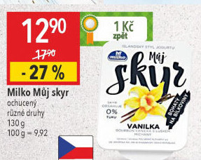Dezert zakysaný ochucený Můj Skyr 0% Milko