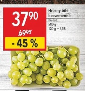 Hrozny bílé bezsemenné