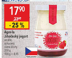 Jogurt ochucený jihočeský Agro-La