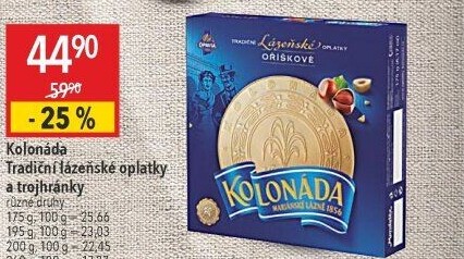 Lázeňské oplatky Kolonáda Opavia