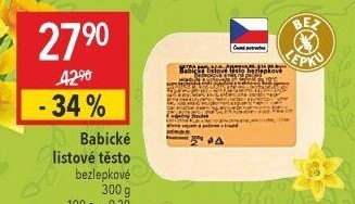 Listové těsto bez lepku Šetra