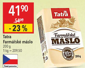 Máslo farmářské Tatra