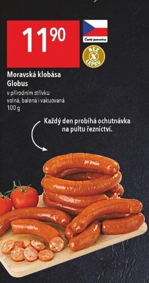 Moravská klobása Globus