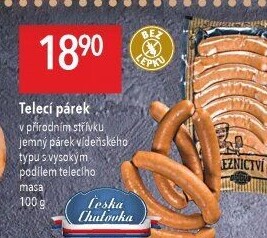 Párky s telecím masem