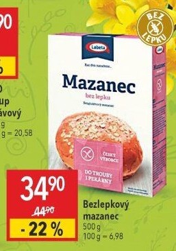 Směs na mazanec bez lepku Labeta