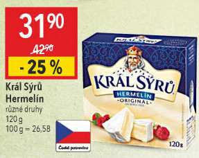 Sýr Hermelín Král sýrů