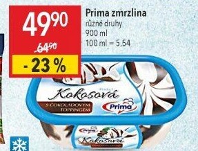 Zmrzlina ve vaničce Prima