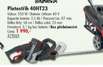 Aku plotostřih VeGA 40HT23