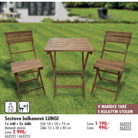 Balkonový set Lungi