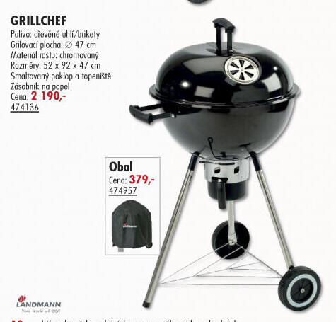 Gril na dřevěné uhlí GrillChef Landmann
