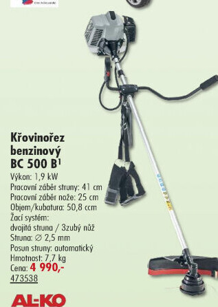 Křovinořez benzinový AL-KO BC 500 B