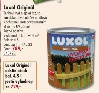Lazura na dřevo Luxol