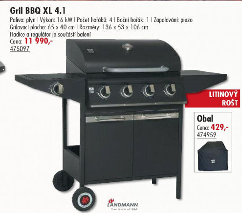 Plynový gril BBQ Landmann