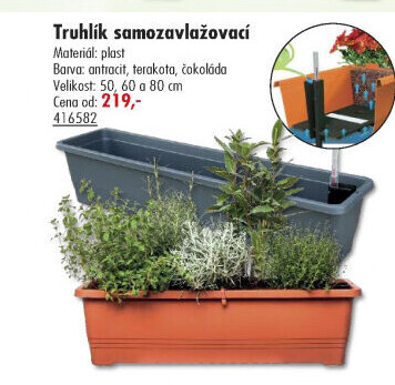 Samozavlažovací truhlík Plastia