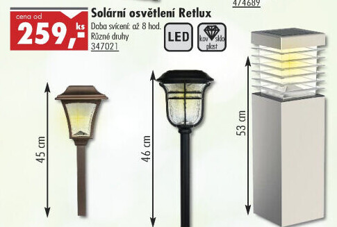 Solární osvětlení Retlux