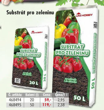 Substrát na zeleninu Uni Hobby