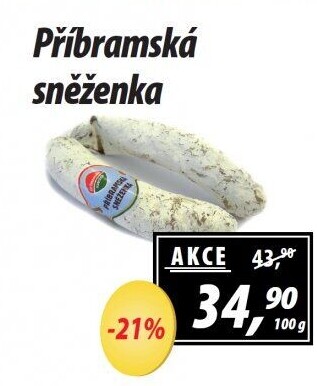 Klobása Příbramská sněženka Příbramská uzenina