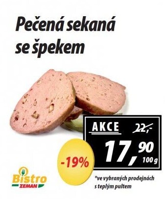 Sekaná pečená se špekem