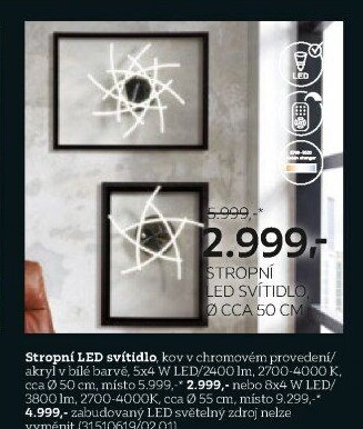 STROPNÍ LED SVÍTIDLO