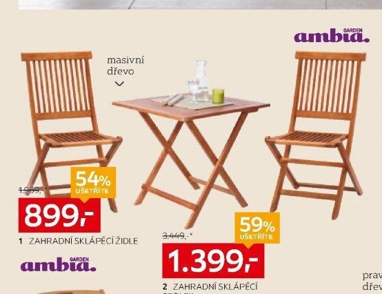 ZAHRADNÍ SKLÁPĚCÍ ŽIDLE