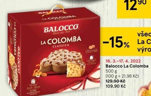 Bábovka Colomba Balocco