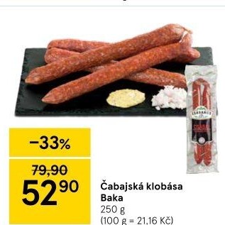 Čabajská klobása Baka Csabahús