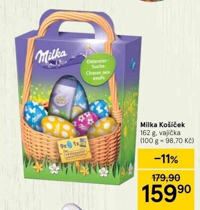 Čokoládová vajíčka Milka