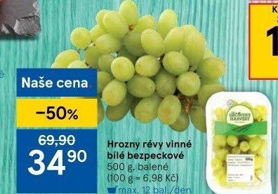 Hrozny bílé bezsemenné The Grower'