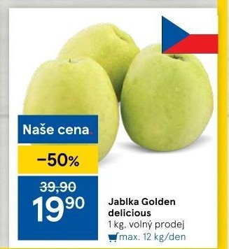 Jablka Golden Delicious