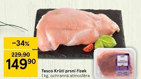 Krůtí prsní řízky Tesco