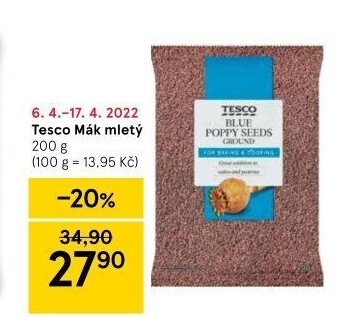 Mák modrý mletý Tesco