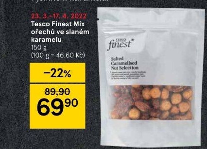 Mix ořechů v karamelu Tesco Finest