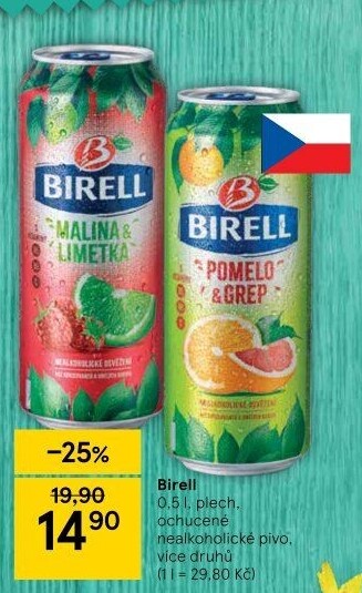 Nealkoholické pivo ochucené Birell