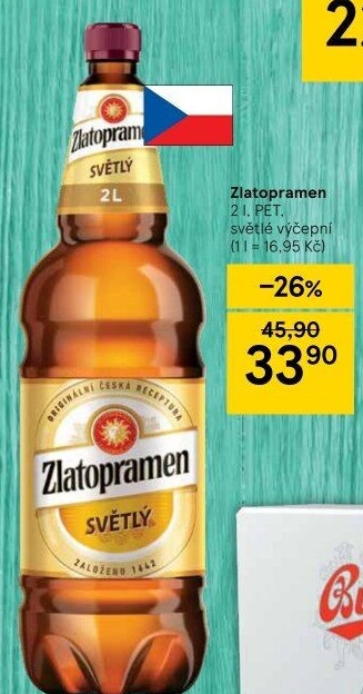 Pivo světlé výčepní 10° Zlatopramen