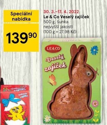 Šunka Veselý zajíček nejvyšší jakost LE&amp