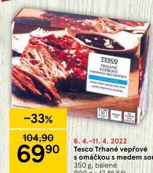 Trhané vepřové Sous vide Tesco Finest