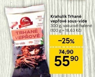 Vepřové trhané maso sous vide Krahulík