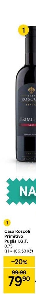 Víno Primitivo Casa Roscoli