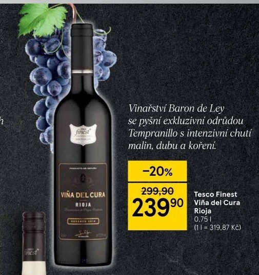 Víno Vińa del Cura Reserva Rioja Tesco Finest