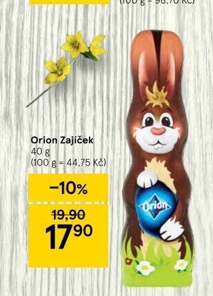 Čokoládový zajíc Orion