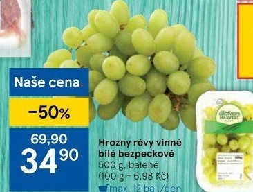 Hrozny bílé bezsemenné The Grower'