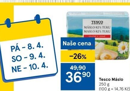 Máslo Tesco