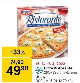 Pizza mražená Ristorante Dr. Oetker