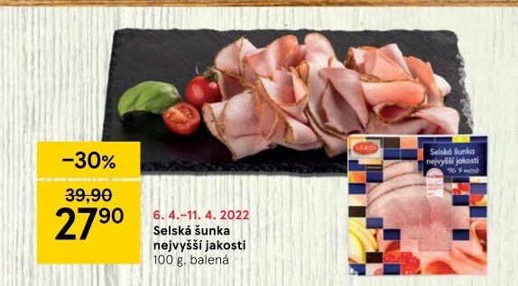 Šunka selská nejvyšší jakosti LE&amp