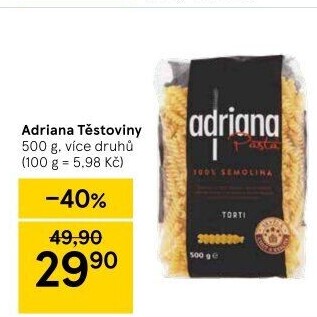 Těstoviny semolinové Adriana