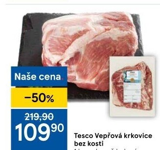 Vepřová krkovice bez kosti Tesco