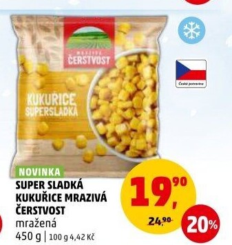 Kukuřice mražená Mrazivá Čerstvost